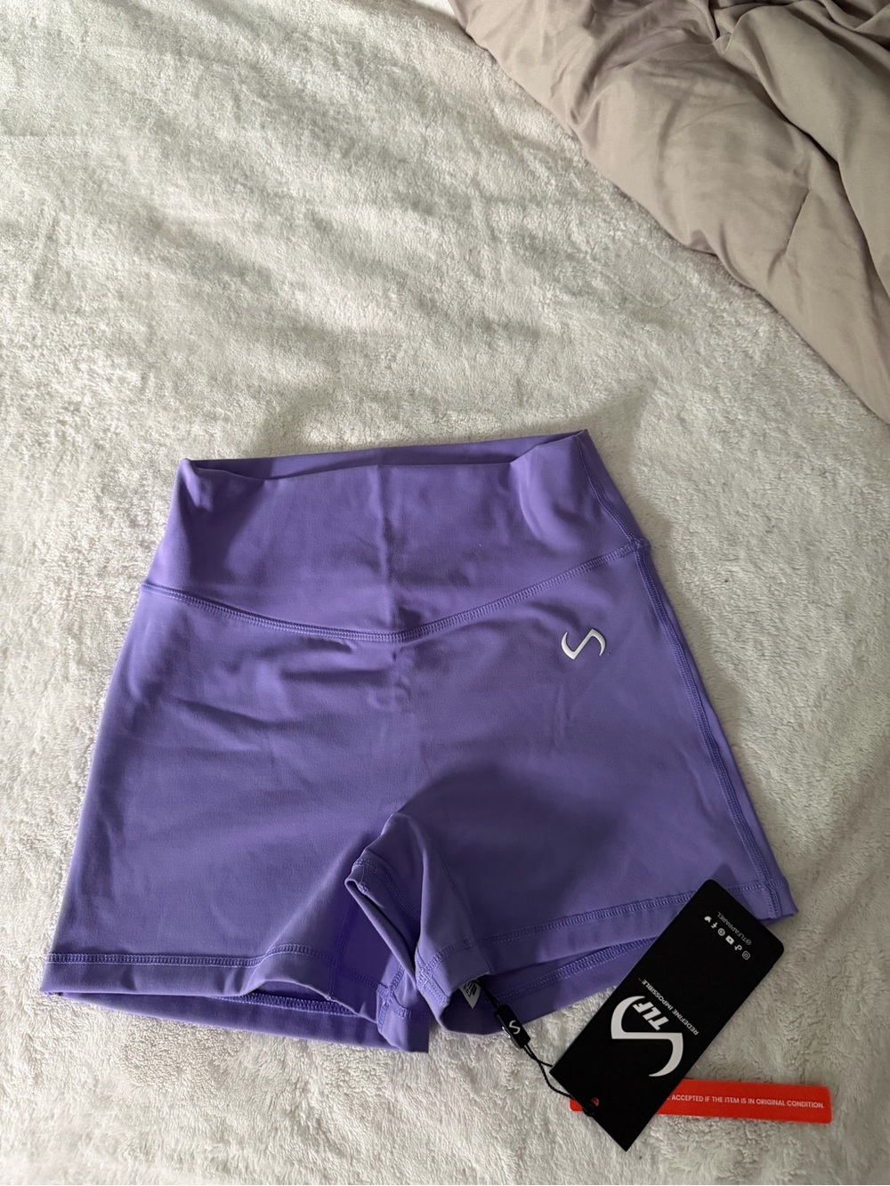 TLF Purple High-Waist Active Shorts
